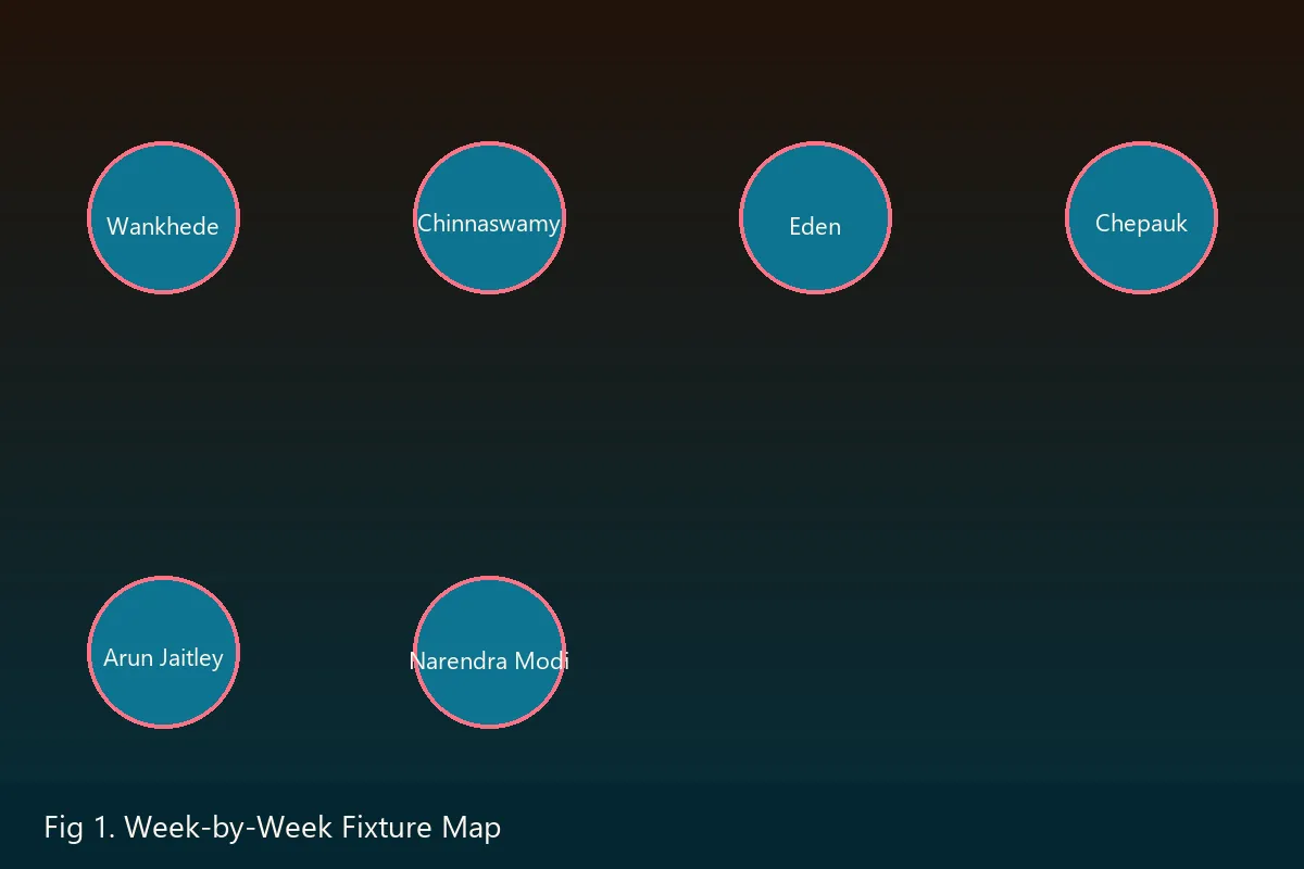 IPL 2026 schedule week-by-week fixtures map for CricInformer fantasy operators